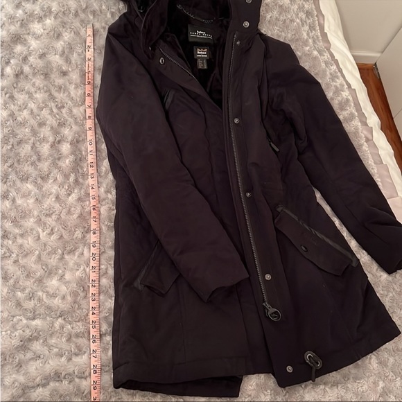 Barbour Black Land Rover Terrain Quilted Parka Size 4 - Picture 11 of 16